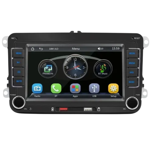 F9070C Bluetooth/Carplay/USB Negro 2 DIN 7 pulgadas Android Auto Autorradio