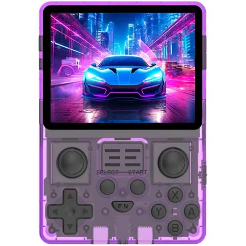 Powkiddy RGB20S Lila transparente (Sin tarjeta SD)