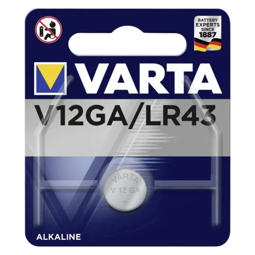 Pila de Botón Varta V12GA LR43