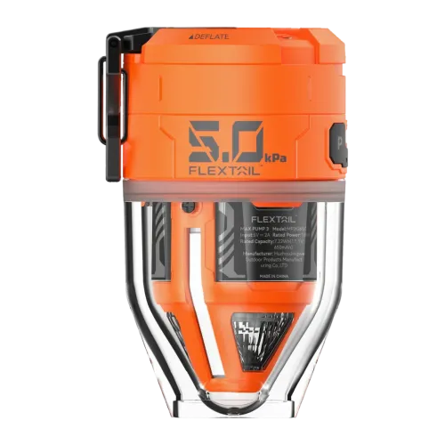 Bomba de aire portátil Flextail Max Pump 3 Naranja USB-C recargable 300lm