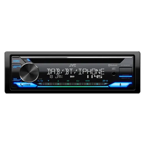 Autorradio JVC Negro 1 DIN Bluetooth 4.2 KD-DB922BT