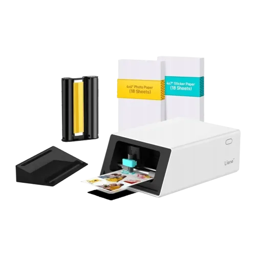 Impresora fotográfica portátil Liene PixCut S1 Pix Cut 2 en 1 Blanco