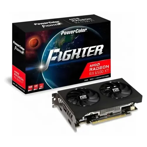 PowerColor Fighter Radeon RX 6500 XT V3 4GB GDDR6 Negro Tarjeta gráfica