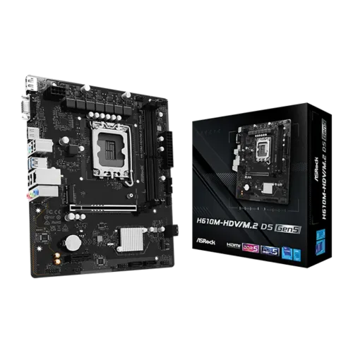 ASRock H610M-HDV/M.2 D5 Gen5 Intel H610 LGA1700 DDR5 mATX Placa base