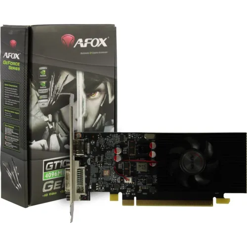 AFOX GeForce GT 1030 4GB GDDR4 AF1030-4096D4L5 Negro PCIe 3.0 Tarjeta gráfica