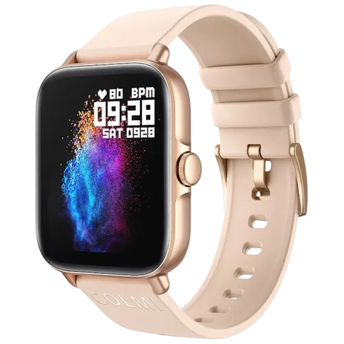 COLMI P28 Plus Dorado Correa Silicona Crema 1,69 pulgadas TFT 7 días IP67 Smartwatch