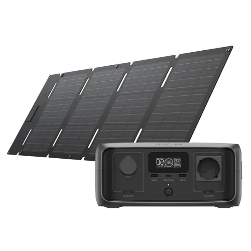 EcoFlow RIVER 3 UPS 245Wh Estación de energía portátil + Panel Solar 45W USB-C
