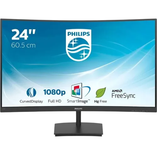 Philips E Line 241E1SC/00 Negro 23,6 pulgadas Full HD 75Hz 4ms FreeSync Monitor