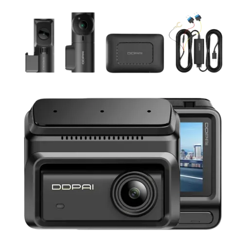 DDPAI Z90 3CH con módulo 4G GPS WiFi 5GHz modo parking control por voz supercondensador ADAS Dashcam