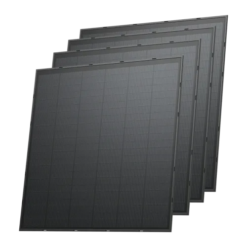 EcoFlow Rígido 250W Kit 4 Unidades Negro 1000W (4×250W) Monocristalino TOPCon IP68 eficiencia 23% Panel solar