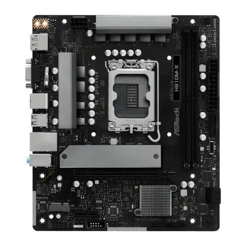ASRock H810M-X Intel H810 LGA1851 Micro ATX DDR5 Negro 2,5G Ethernet Placa base