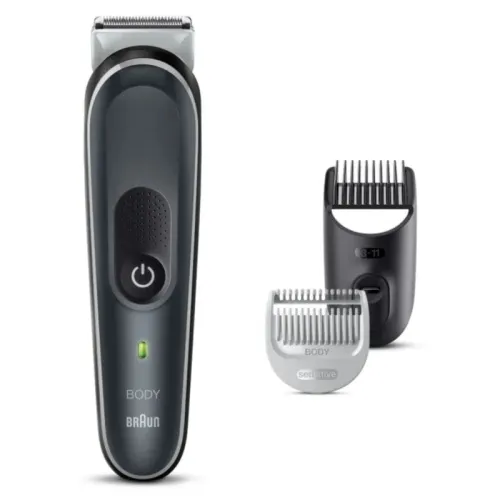Braun BodyGroomer 5 BG5340 Negro/Plata 3 en 1 inalámbrico seco y mojado 100 min Afeitadora eléctrica corporal