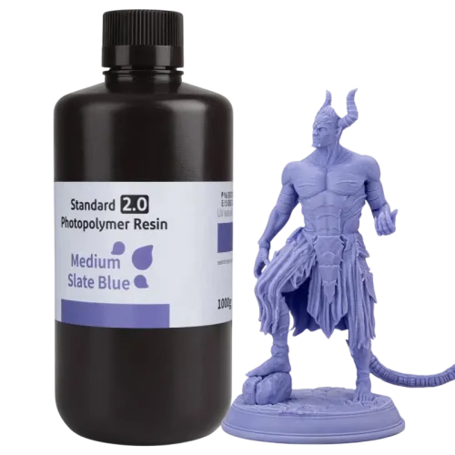 ELEGOO Resina Estándar v2.0 Color Azul Pizarra Medio Para Impresoras 3D de Resina LCD 1KG