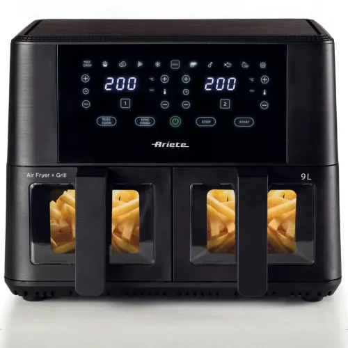 Ariete 9L Doble Cesta 2400W Negro 4631/00 11 programas pantalla táctil Freidora de aire