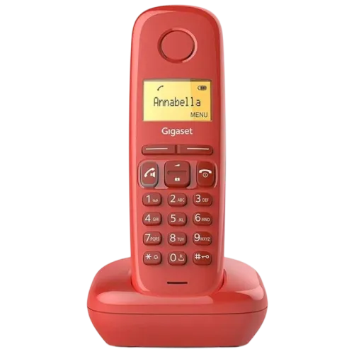Gigaset A270 DECT/analógico Rojo identificador de llamadas manos libres 18h de conversación Teléfono inalámbrico