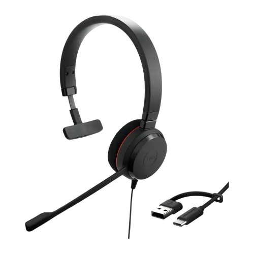 Jabra Evolve 65 TE Mono 32Ω Diadema Bluetooth 5.2 16h Auriculares inalámbricos