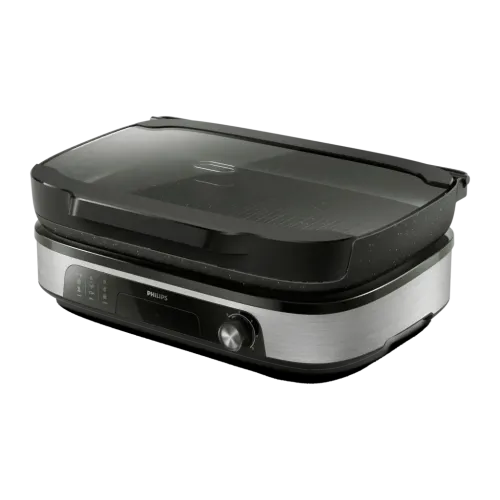 Parrilla eléctrica Philips Serie 5000 2400W 1250cm² 2 Zonas Negro HD6212/90
