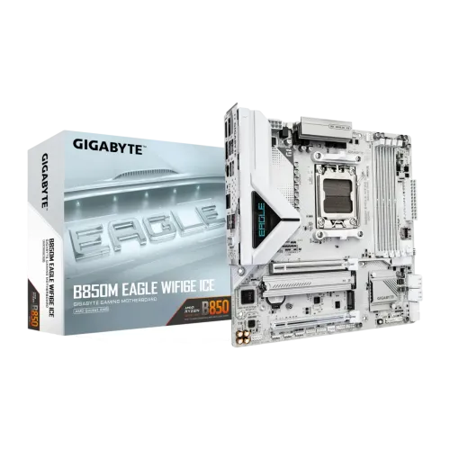 Gigabyte B850M Eagle WiFi 6E Ice AM5 AMD B850 DDR5 mATX 2,5G Ethernet 2 ranuras M.2 Placa base