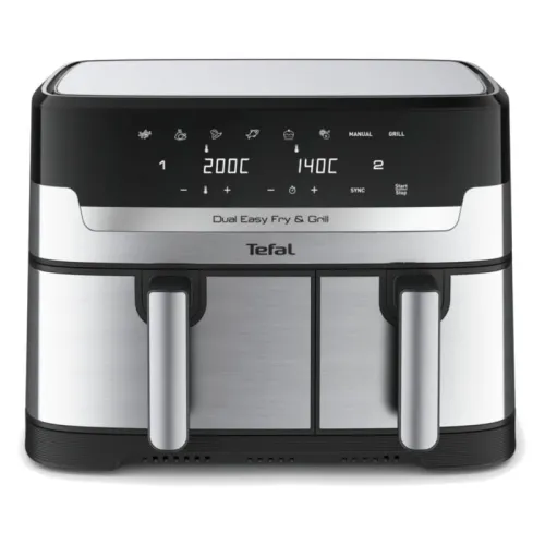 Tefal Dual Easy Fry & Grill EY905D Doble 8,3L 2700W 8 programas pantalla táctil Freidora de aire caliente