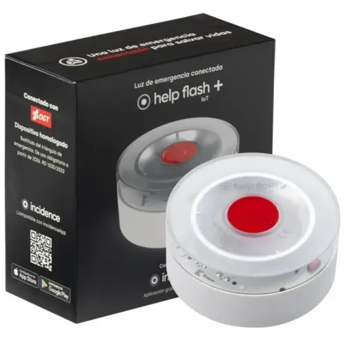 Help Flash IOT Plus 290 candelas Homologada por DGT 3.0 Geolocalizable Blanco Baliza de emergencia