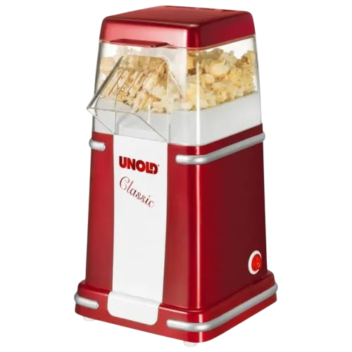 Unold Classic Rojo/Plata/Blanco 900W Palomitera
