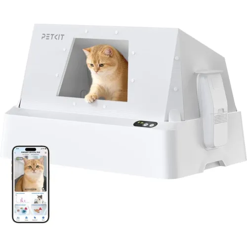 PETKIT Purobot Crystal Duo IA con Cubierta cámara app Arenero autolimpiable