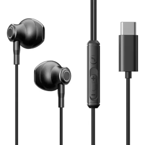 Joyroom JR-EC07 USB-C Negro con micrófono Auriculares