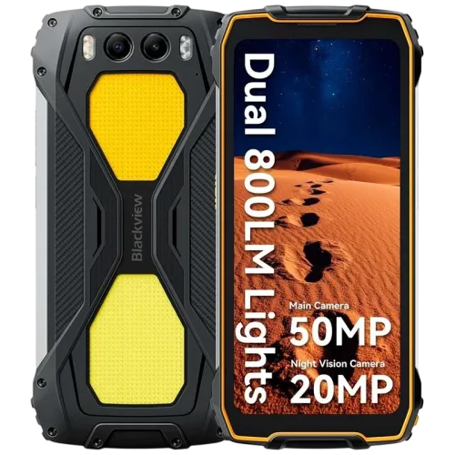Blackview BV7300 6GB/256GB Naranja Rugged con luz de camping 6,67 pulgadas 90Hz 20MP 15000mAh 45W NFC