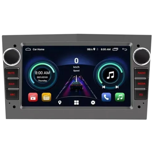 2 DIN S-OB7A 2GB/32GB Opel Carplay Android Auto Negro Bluetooth Autorradio