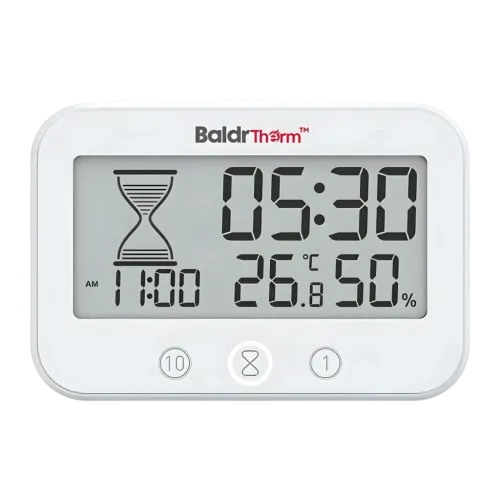 Baldrtherm Digital 2 pilas AAA B0549STH Blanco Temporizador con Termohigrómetro