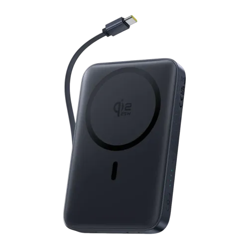 Baseus PicoGo AM61 Qi2.2 con cable retráctil 10000mAh 25W USB-C Power Bank