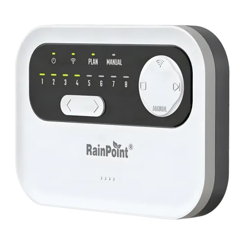 Programador de riego RainPoint WiFi 8 zonas AC 24V Negro HIC801W