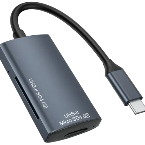 4.0 LS130 Conexión USB Tipo C Ranuras SD y Micro SD Gris Lector de tarjetas