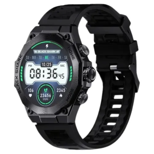 Black Shark S1 Pro Negro 1,43 pulgadas AMOLED NFC 15 días +100 deportes IP68 Smartwatch