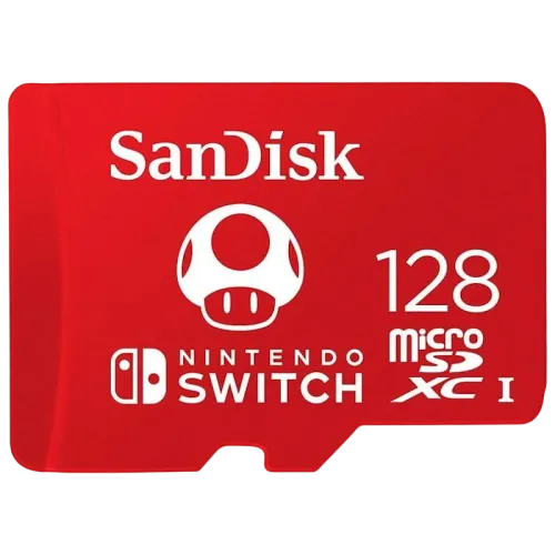 SanDisk Licencia Nintendo 128GB para Nintendo Switch Rojo 100MB/s U3 Tarjeta microSD