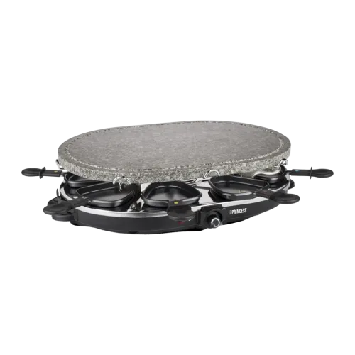 Princess Oval Stone Grill & Raclette Party 1200W 8 personas Negro 162720