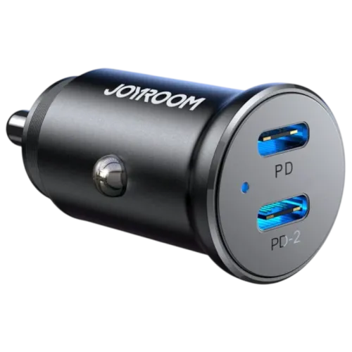 Joyroom JR-CCN06 Dual USB-C Mini Metal Cargador de coche