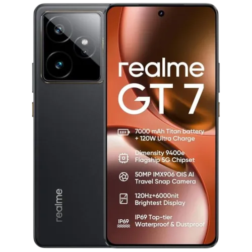 Realme GT 7 5G 12GB/512GB Negro 6,78 pulgadas AMOLED 120Hz 50MP 7000mAh 120W NFC