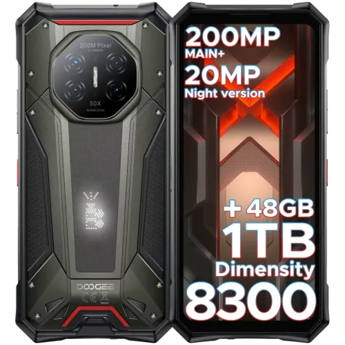 Doogee S300 Plus 12GB/1TB Gris Rugged con visión nocturna IP68/IP69K 6,72 pulgadas IPS 120Hz 100MP 10100mAh 33W NFC