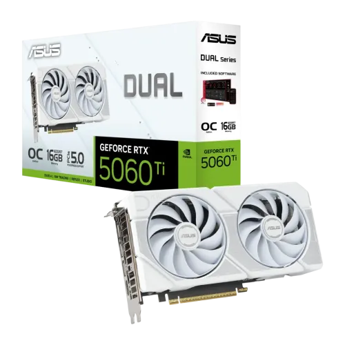 ASUS Dual GeForce RTX 5060 Ti OC 16GB GDDR7 2 ventiladores HDMI 2.1 Tarjeta gráfica