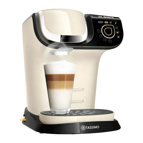 Bosch Tassimo My Way 2 1,3L 1500W Beige TAS6507 vaporizador de leche pantalla táctil Cafetera de cápsulas