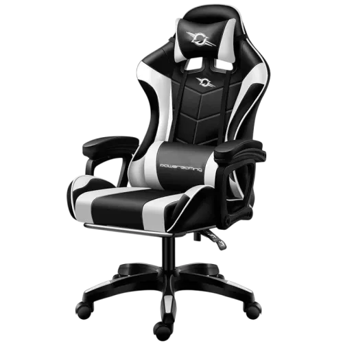 Silla Gaming PowerGaming con Altavoz Bluetooth y Masaje Blanco