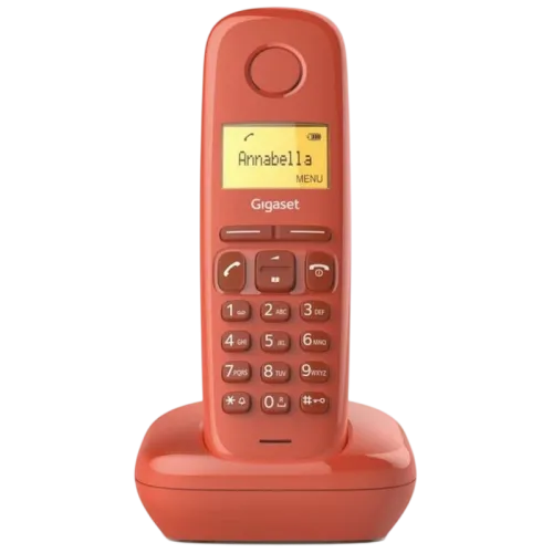 Gigaset A170 DECT/analógico Rojo 18h de conversación agenda 50 contactos modo ECO 1,5 pulgadas Teléfono inalámbrico