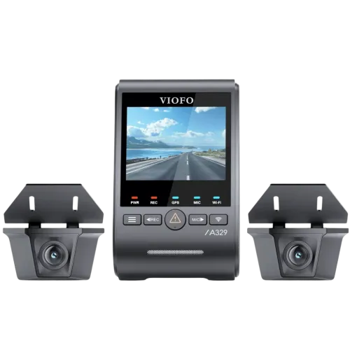 VIOFO A329WW 3CH 4K 30FPS Sony STARVIS 2 Triple con cámaras traseras impermeables WiFi 2,4 pulgadas Dashcam