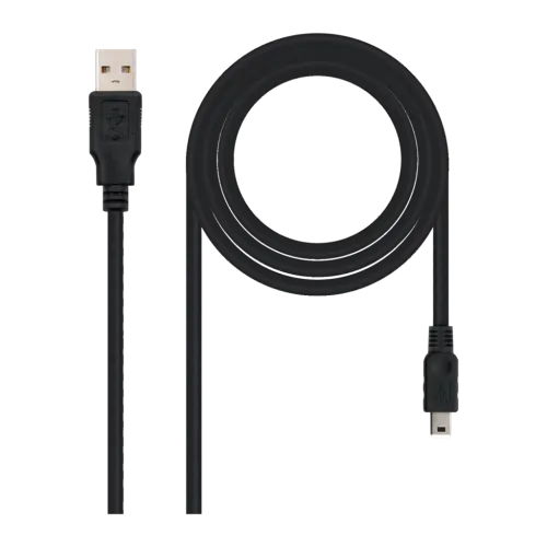 Cable Nanocable USB 2.0 Tipo A Macho a Mini USB 5 Pines Macho 0,5 m Negro