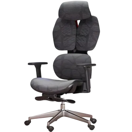 Crato Gris reposabrazos 3D cojín lumbar malla reposapiés Silla gaming ergonómica