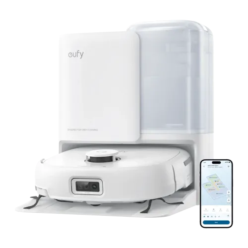 Eufy Omni E25 Navegación Inteligente HydroJet Doble Mop 20000Pa LiDAR friegasuelos autovaciado Robot aspirador