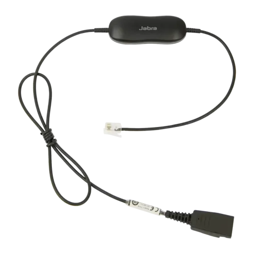 Cable adaptador para auriculares Jabra GN 1216 QD a RJ9 Recto Avaya 9600/1600 Negro