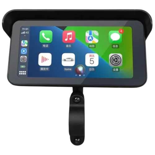 GoFuture F91 Kit con GPS CarPlay/Android Auto Sistema multimedia y de grabación para motos