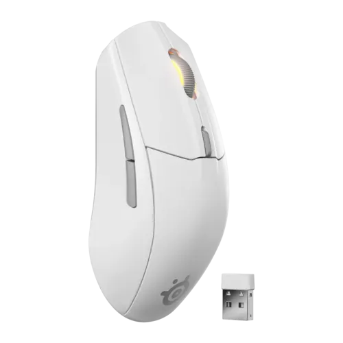 SteelSeries Rival 3 Wireless Gen 2 18000 DPI RGB Blanco 6 botones Bluetooth + 2.4GHz 84 g Ratón gaming inalámbrico